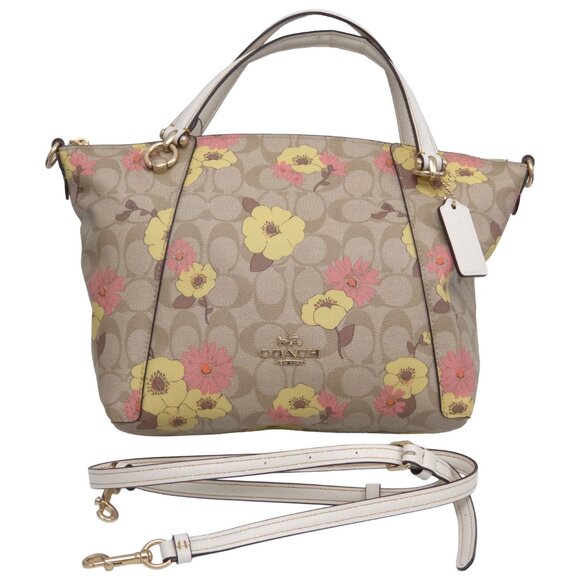 Coach Signature Floral Kacey Satchel - Picture 2 of 12